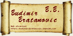 Budimir Bratanović vizit kartica